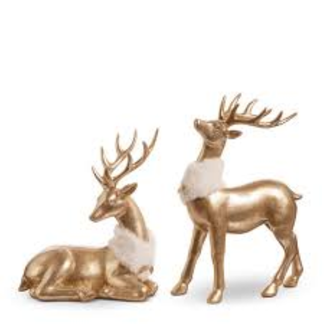 11CM GOLD REINDEER 4PCS/SET 